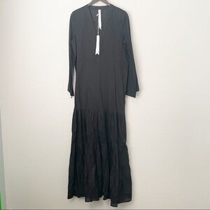 𝅺NWT MERLETTE The Nosara Gown Black Maxi Dress M